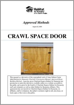 CRAWL SPACE DOOR Approved Methods - Habitat for Humanity of Charlotte