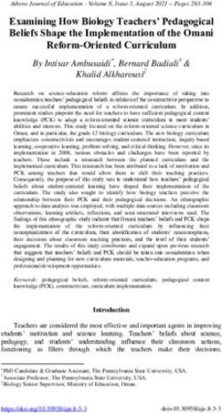 Examining How Biology Teachers' Pedagogical Beliefs Shape the Implementation of the Omani Reform-Oriented Curriculum