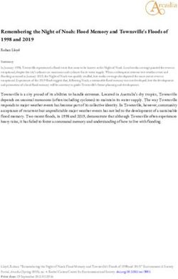 Remembering the Night of Noah: Flood Memory and Townsville's Floods of 1998 and 2019