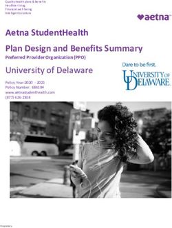 Aetna Student Health Plan Design and Benefits Summary - University Health Plans
