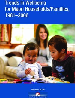 Trends in Wellbeing for Mäori Households/Families, 1981-2006 - October 2010