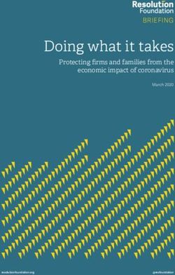 Doing what it takes Protecting firms and families from the economic impact of coronavirus - Resolution Foundation