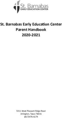 ST. BARNABAS EARLY EDUCA1ON CENTER PARENT HANDBOOK 2020-2021 - 5011 WEST PLEASANT RIDGE ROAD ARLINGTON, TEXAS 76016 (817)476-6174 - AMAZON S3