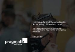 Hair, beauty and the pandemic: An industry at the sharp end - The impact of coronavirus on business vulnerability and the potential for mitigating ...