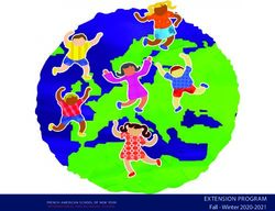 EXTENSION PROGRAM Fall - Winter 2020-2021