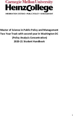 Master of Science in Public Policy and Management Two Year Track with second year in Washington DC (Policy Analysis Concentration) 2020-21 Student ...