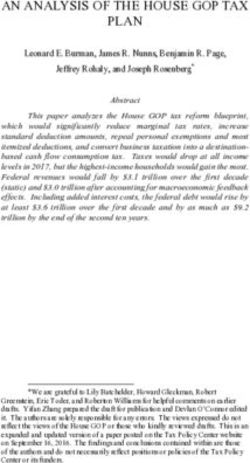 AN ANALYSIS OF THE HOUSE GOP TAX PLAN