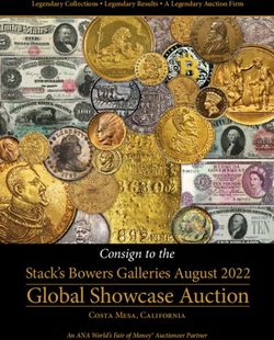 Global Showcase Auction - Stack's Bowers Galleries August 2022 Consign to the - Stack's Bowers Galleries