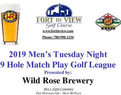 2019 Men's Tuesday Night 9 Hole Match Play Golf League Wild Rose Brewery - Presented by: Fort In View Golf ...
