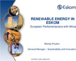 RENEWABLE ENERGY IN ESKOM - European Parliamentarians with Africa Wendy Poulton General Manager - Sustainability and Innovation