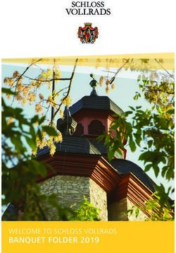 WELCOME TO SCHLOSS VOLLRADS - BANQUET FOLDER 2019