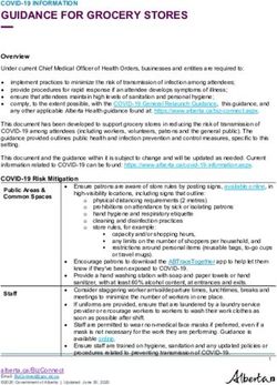 GUIDANCE FOR GROCERY STORES - COVID-19 INFORMATION - Government of Alberta