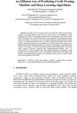 An Efficient way of Predicting Covid-19 using Machine and Deep Learning Algorithms - eudl