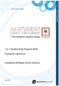 To 1 Student iPad Program 2018 Participant's agreement - COOMERA SPRINGS STATE SCHOOL July 2017