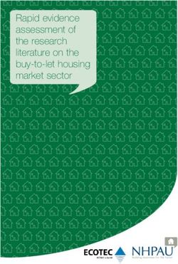 Rapid evidence assessment of the research literature on the buy-to-let housing market sector
