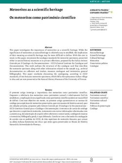 Meteorites as a scientific heritage Os meteoritos como património científico