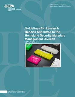 Guidelines for Research Reports Submitted to the Homeland Security Materials Management Division - STYLE BOOK
