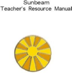 Sunbeam Teacher's Resource Manual
