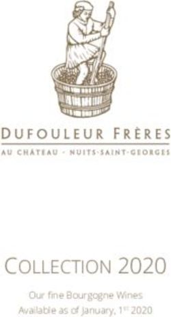 COLLECTION 2020 Our fine Bourgogne Wines Available as of January, 1st 2020