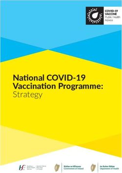 National COVID-19 Vaccination Programme: Strategy