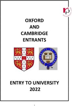 OXFORD AND CAMBRIDGE ENTRANTS - ENTRY TO UNIVERSITY 2022