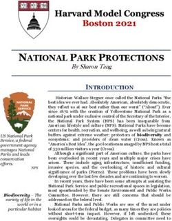 NATIONAL PARK PROTECTIONS - By Sharon Tang - Harvard Model Congress