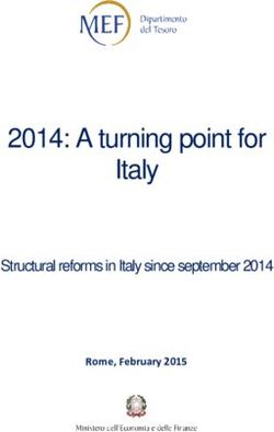 2014: A turning point for Italy - Structural reforms in Italy since september 2014 - Ministero dell'Economia e delle Finanze