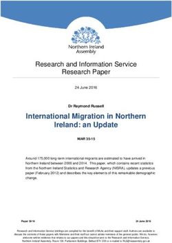 International Migration in Northern Ireland: an Update - The Northern ...