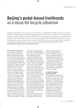 Beijing's pedal-based livelihoods as a muse for bicycle urbanism