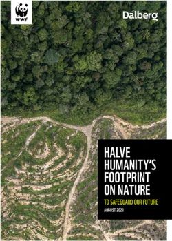 HALVE HUMANITY'S FOOTPRINT ON NATURE - TO SAFEGUARD OUR FUTURE AUGUST 2021