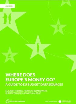 WHERE DOES EUROPE'S MONEY GO? - A GUIDE TO EU BUDGET DATA SOURCES ELISABETH DRUEL, PIERRE CHRZANOWSKI, RUFUS POLLOCK & JONATHAN GRAY ...