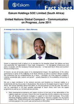 Eskom Holdings SOC Limited (South Africa) United Nations Global Compact - Communication on Progress, June 2011
