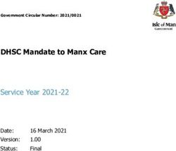 DHSC Mandate to Manx Care - Service Year 2021-22 Date: 16 March 2021 - Isle of Man Government