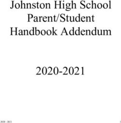 Johnston High School Parent/Student Handbook Addendum 2020-2021 2020 2021