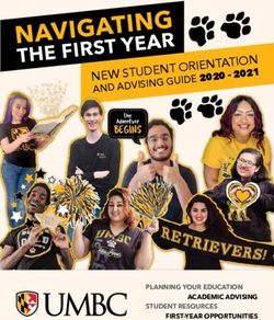 THE FIRST YEAR AND ADVISING GUIDE 2020-2021 - PLANNING YOUR EDUCATION ACADEMIC ADVISING STUDENT RESOURCES FIRST-YEAR OPPORTUNITIES - UMBC