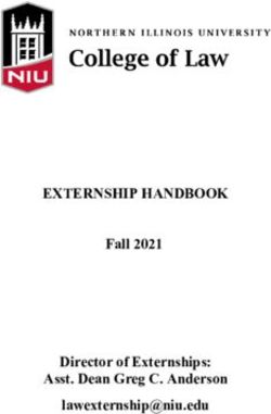 EXTERNSHIP HANDBOOK Fall 2021 - Director of Externships: Asst. Dean Greg C. Anderson