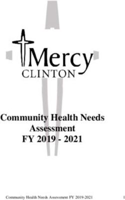 Community Health Needs Assessment - FY 2019 - 2021 Community Health Needs Assessment FY 2019-2021 - MercyOne