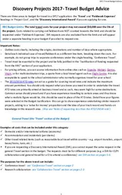 Discovery Projects 2017- Travel Budget Advice - UNSW ...