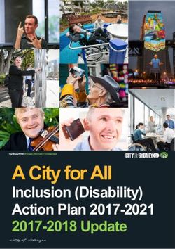 A City for All Inclusion (Disability) Action Plan 2017-2021 2017-2018 Update
