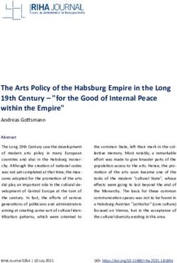 The Arts Policy of the Habsburg Empire in the Long 19th Century - "for the Good of Internal Peace within the Empire"