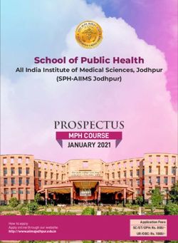 PROSPECTUS School of Public Health - All India Institute of Medical Sciences, Jodhpur