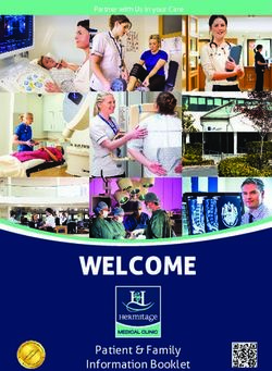 WELCOME Patient & Family Information Booklet - Partner with Us in your Care - Hermitage Medical Clinic