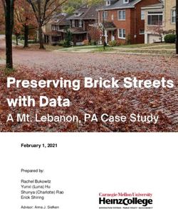 February 1, 2021 Prepared by: Rachel Bukowitz Yunxi (Luna) Hu Shunya (Charlotte) Rao Erick Shiring Advisor: Anna J. Siefken - Carnegie Mellon ...