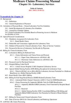 Medicare Claims Processing Manual - Chapter 16 - Laboratory Services - CMS