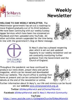WWeeeekkllyy NNeewwsslleetttteerr - St Mary's Warwick