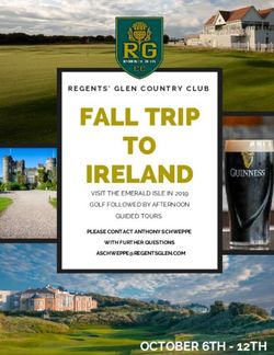FALL TRIP TO IRELAND - OCTOBER 6TH - 12TH - Regents' Glen Country Club
