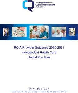 RQIA Provider Guidance 2020-2021 Independent Health Care Dental Practices - www. r qia. org. uk
