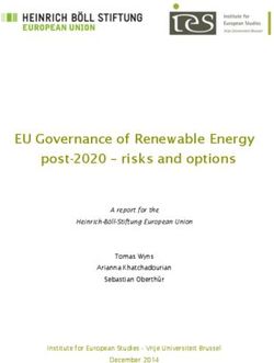EU Governance of Renewable Energy post-2020 - risks and options - A report for the Heinrich-Böll-Stiftung European Union