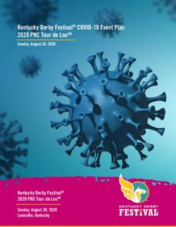 Kentucky Derby Festival COVID-19 Event Plan 2020 PNC Tour de LouSM - Sunday, August 30, 2020