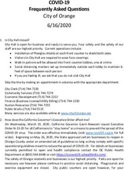COVID-19 Frequently Asked Questions - City of Orange 6/16/2020